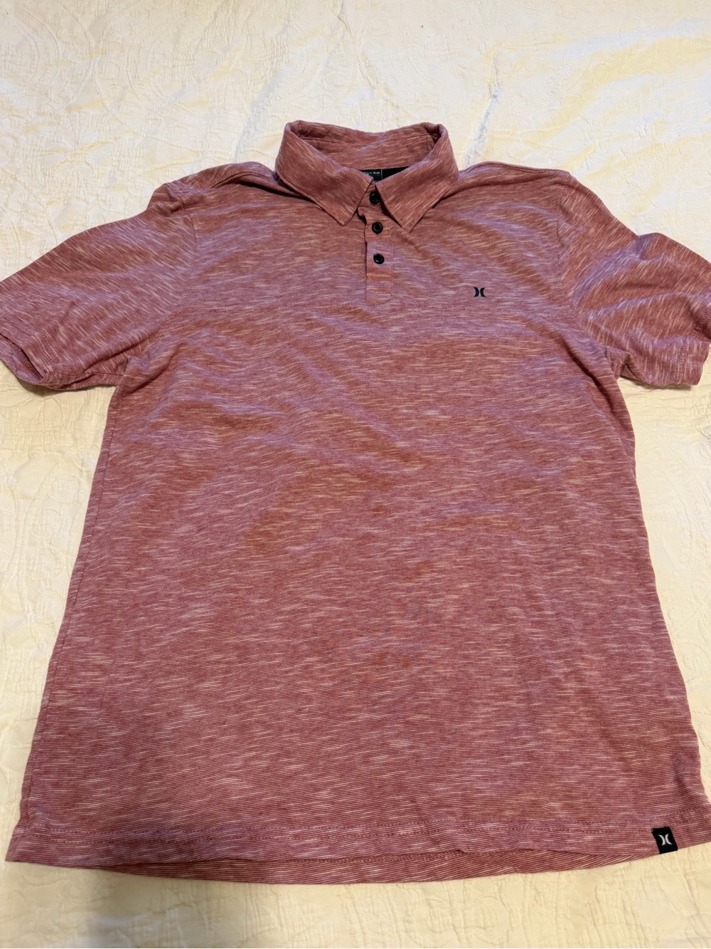 Hurley Men's Stiller 3.0 Polo, Heather Team Red, Size M